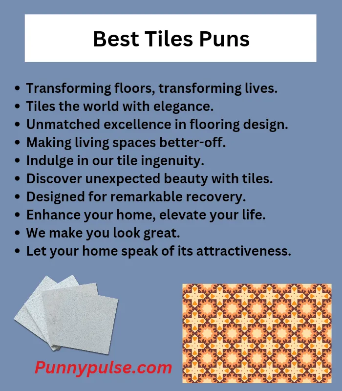 Tile Puns: Creative and Funny Jokes for Your Home Decor